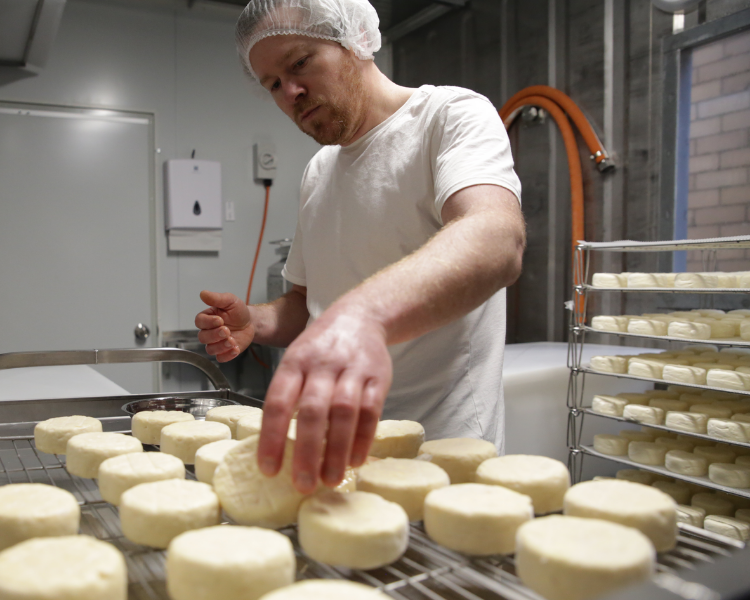 cheese maker in the alpine valley