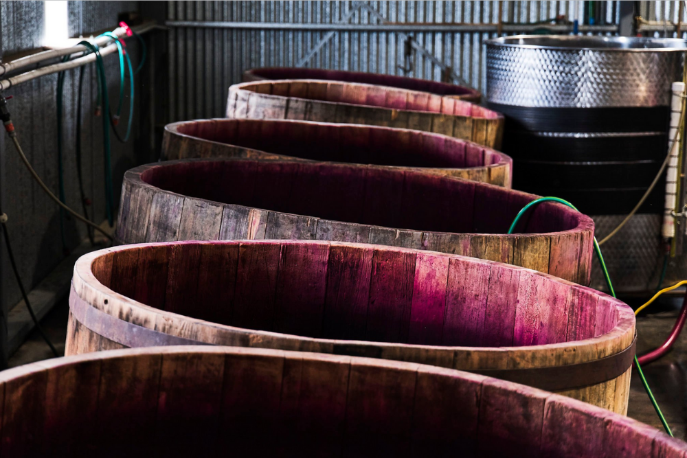 barrels of red wine